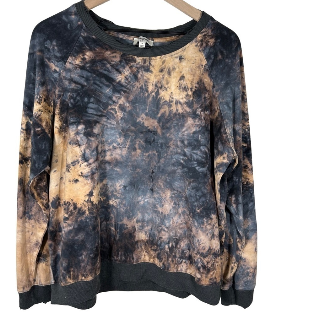 Umgee Tie-dyed Distressed Sweatshirt, M